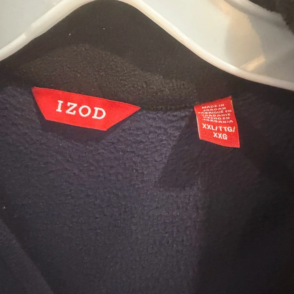 Izod Men's Dark Blue Fleece Vest‎
